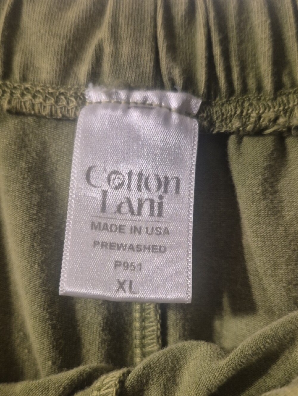 Lani Olive Green Short-Sleeve Cotton Top - Picture 3 of 3